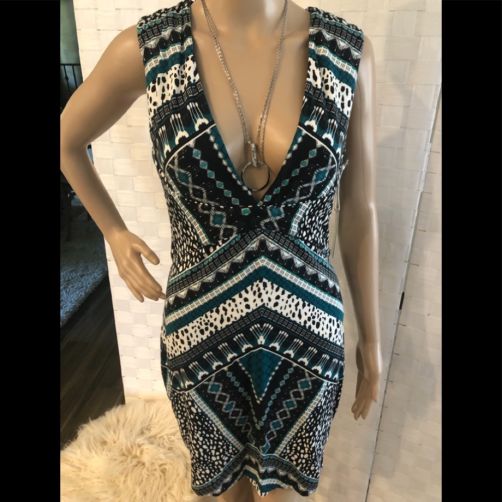 TART dress Bodycon stretch v-neck Small NWT